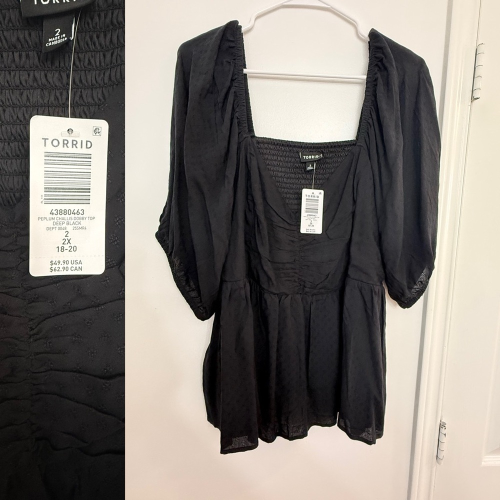 Torrid Elegant Black Blouse